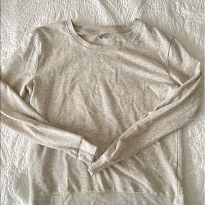 Grey/white lightly space dyed crewneck